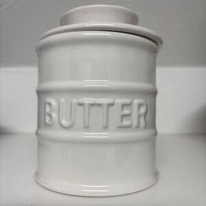 Martha Stewart Collection Butter Keeper Butter Bell White Ceramic